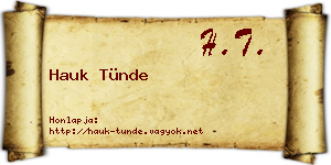 Hauk Tünde névjegykártya