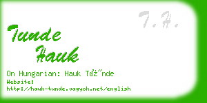 tunde hauk business card